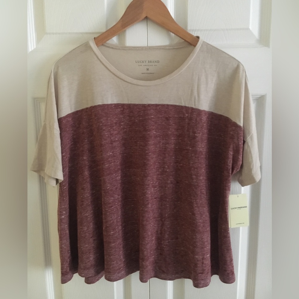 Lucky Brand boxy tee with drop shoulders